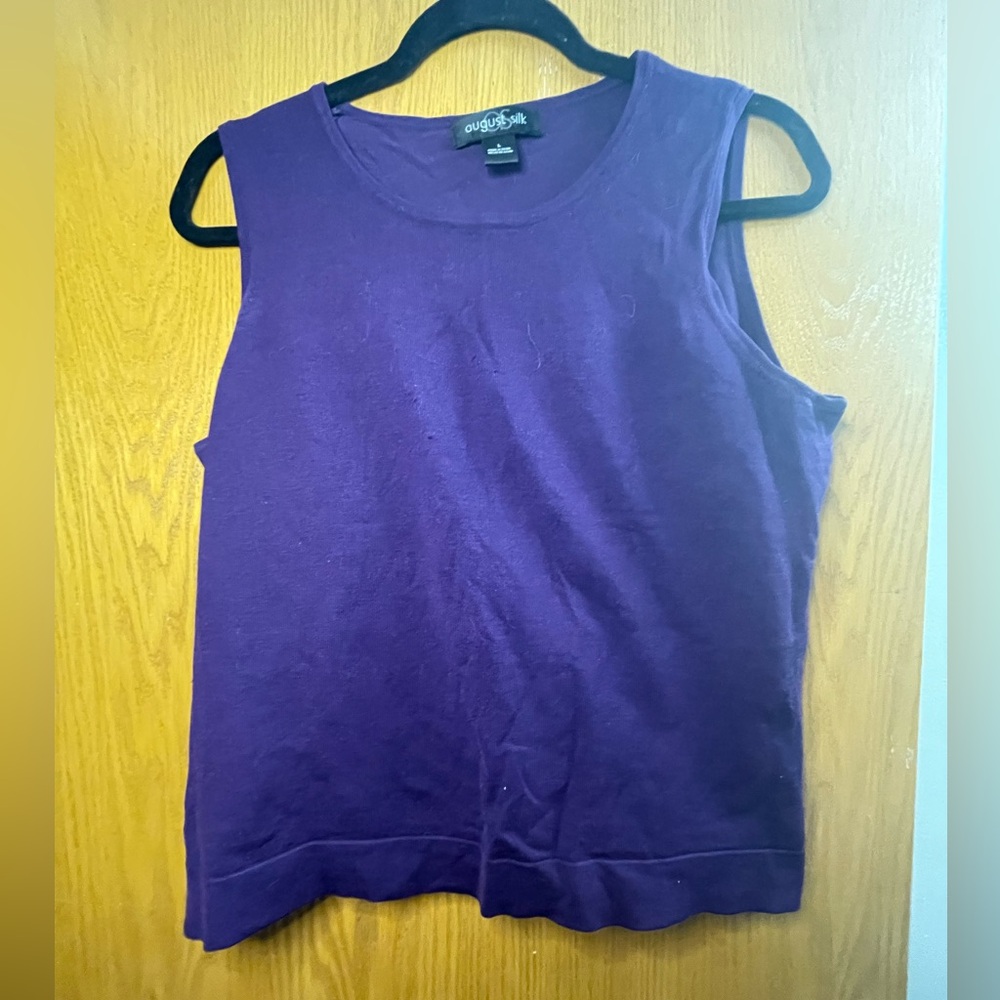August Silk Women's Rich Purple Tank Top large